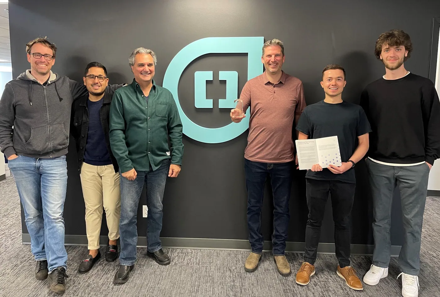 Pani team members with the Distinction Award at Pani HQ